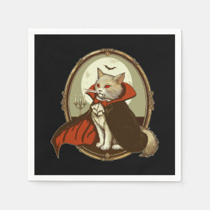 Serviette En Papier Chat d'Halloween, Comte Catula