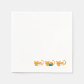 Serviette En Papier Chat Dormir Drôle Art III (Devant)