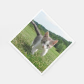 Serviette En Papier Chat doux (Coin)
