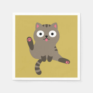 Serviette En Papier Chat drôle
