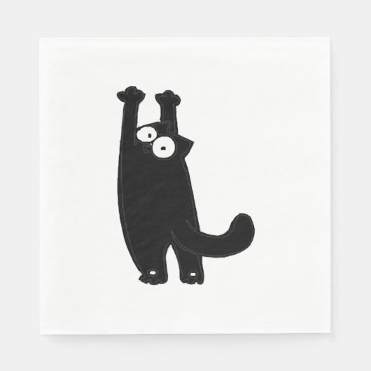 Serviette En Papier chat drôle t (Devant)