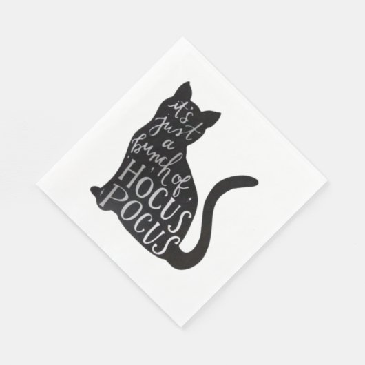 Serviette En Papier chat éffrayant (Coin)