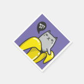 Serviette En Papier Chat en banane (Coin)