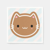 Serviette En Papier Chat en pain d'épices de Noël (Devant)