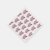 Serviette En Papier Chat en rose cône (Coin)