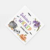 Serviette En Papier Chat en sorcière, fête d'anniversaire, tout âge (Coin)