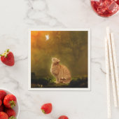 Serviette En Papier Chat et fée (En situation)