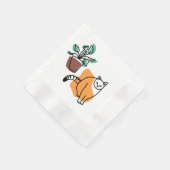 Serviette En Papier Chat et le plante (Coin)