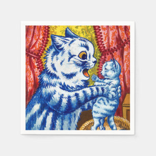 Serviette En Papier Chat et ses chatons