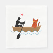 Serviette En Papier Chat et tour en bateau Drôle Whimsical Animateur d (Devant)