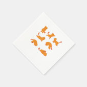 Serviette En Papier Chat Exercise Funny Cute Cat Animal Pet Owner (Coin)