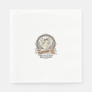 Serviette En Papier Chat Fairycore Chat Fairycore Art Vectoriel Vintag