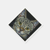 Serviette En Papier Chat Fractal (Coin)