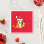 Serviette En Papier Chat Funny Noël Cartographie mignonne souris souri (En situation)