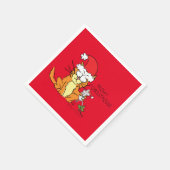Serviette En Papier Chat Funny Noël Cartographie mignonne souris souri (Coin)