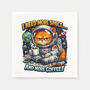 Serviette En Papier Chat grincheux drôle, besoin de plus d'espace et p