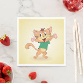 Serviette En Papier Chat groovy (En situation)