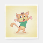 Serviette En Papier Chat groovy (Devant)