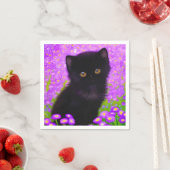 Serviette En Papier Chat Gustav Klimt (En situation)