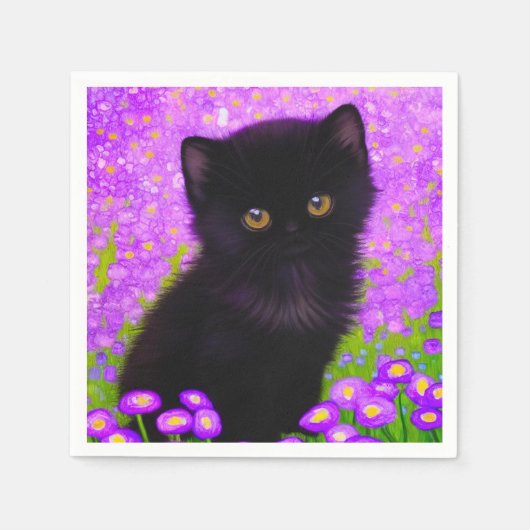 Serviette En Papier Chat Gustav Klimt (Devant)