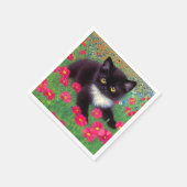 Serviette En Papier Chat Gustav Klimt Tuxedo (Coin)