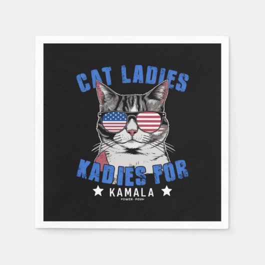 Serviette En Papier Chat Ladies For Kamala (2) (Devant)