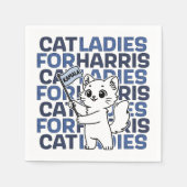 Serviette En Papier Chat Ladies For Kamala Harris for President 2024 (Devant)