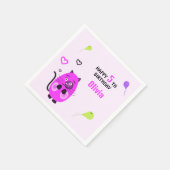 Serviette En Papier Chat lilas mou (Coin)