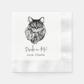 Serviette En Papier Chat Maine Coon Boisson Personnalisée Sur Moi (Devant)
