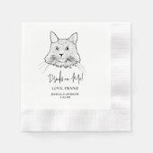 Serviette En Papier Chat Maine Coon Boissons Personnalisées Sur Moi (Devant)
