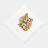 Serviette En Papier Chat maman mignonne - Art égyptien ancien T-Shi su (Coin)