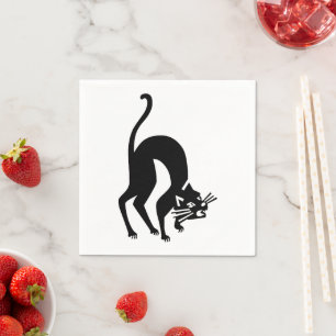 Serviette En Papier chat menaçant