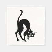 Serviette En Papier Chat menaçant (Devant)