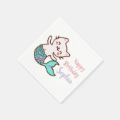 Serviette En Papier Chat Mermaid Fille fête d'anniversaire Purrmaid Me (Coin)