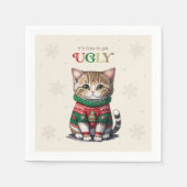 Serviette En Papier Chat mignon Fête de Sweat (Devant)