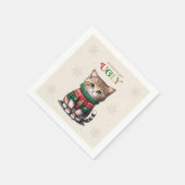 Serviette En Papier Chat mignon Fête de Sweat (Coin)