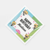 Serviette En Papier Chat Miraculeux Noir Chibi Anniversaire (Coin)