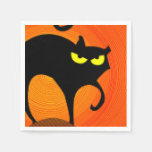 Serviette En Papier Chat noir (Devant)