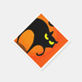 Serviette En Papier Chat noir (Coin)
