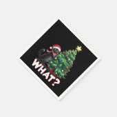 Serviette En Papier Chat Noir Drôle Quel Arbre De Noël De Noël (Coin)