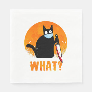 Serviette En Papier Chat noir Halloween Chat noir Halloween -