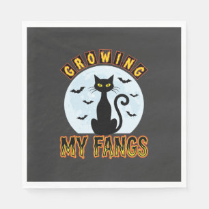 Serviette En Papier Chat noir Halloween faisant pousser mes crocs Desi