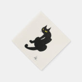 SERVIETTE EN PAPIER CHAT NOIR HALLOWEEN PARTY (Coin)