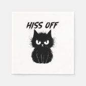 Serviette En Papier Chat Noir Hiss Off Pour Hommes Femmes Meow Cadeaux (Devant)