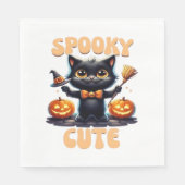 Serviette En Papier Chat noir mignon et déplaisant T-shirt classique (Devant)