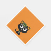 Serviette En Papier Chat noir Mmm Candy Halloween (Coin)
