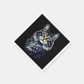 Serviette En Papier Chat oeil vert (Coin)