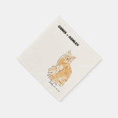 Serviette En Papier chat orange Chaton animal de compagnie Cocktail Na (Coin)