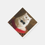 Serviette En Papier Chat Persan de la Saint-Valentin dans une boîte de (Coin)