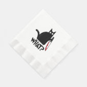 Serviette En Papier Chat Qu'est-ce que_ Drôle Chat Noir  (Coin)